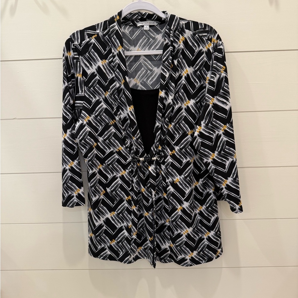 Black and White Patterned Top